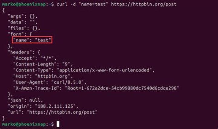 Insert output of curl command to a line number in a file