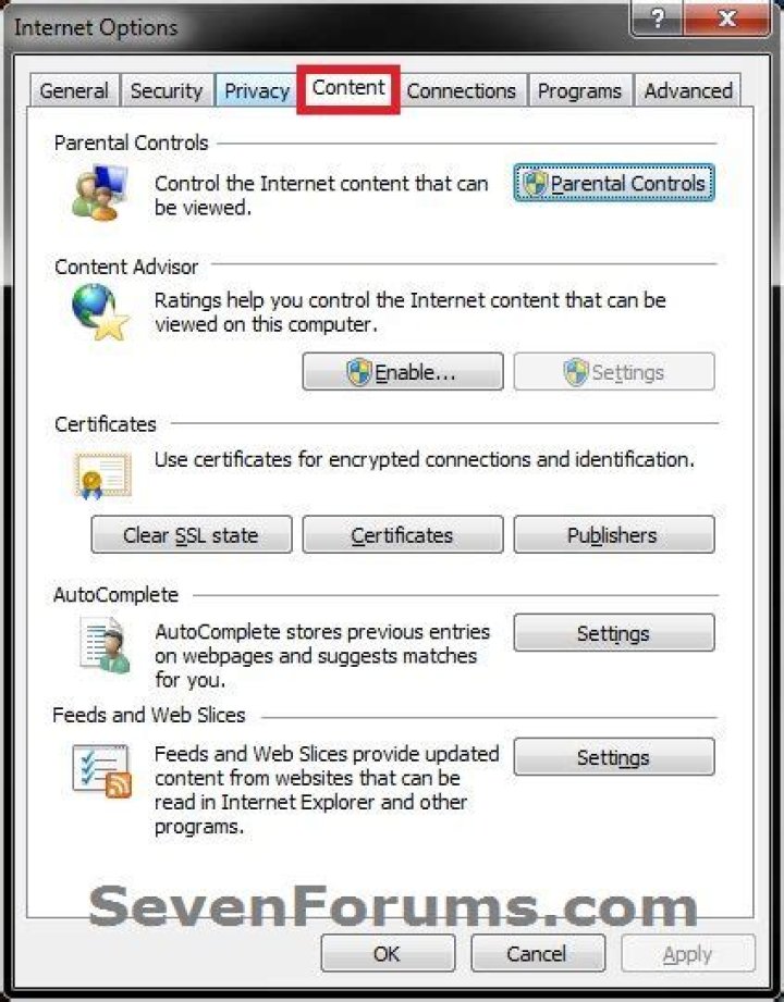 Internet Options Add