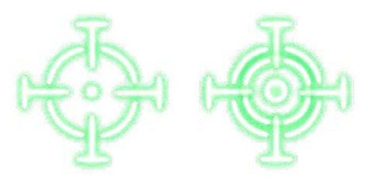 Is it possible to "extend" the cursor crosshairs in photoshop?