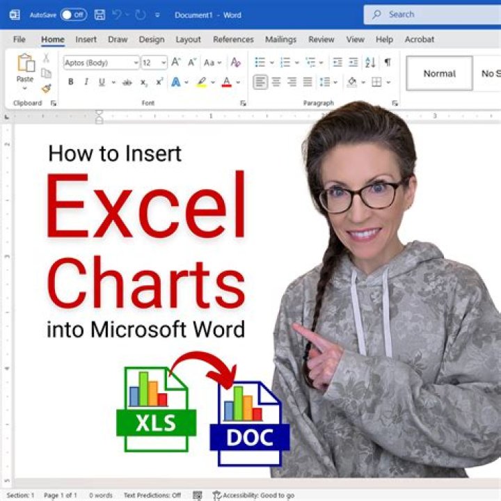 Is it possible to insert an Excel Chart in Word as editable graphics?