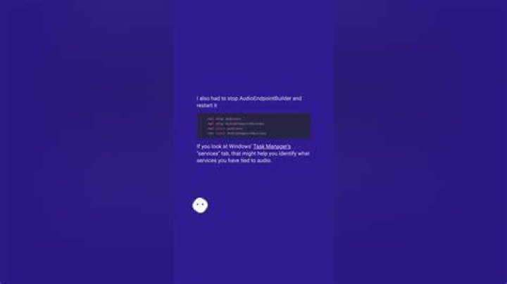 Is there a way to restart audio without restarting a Windows 7 computer?