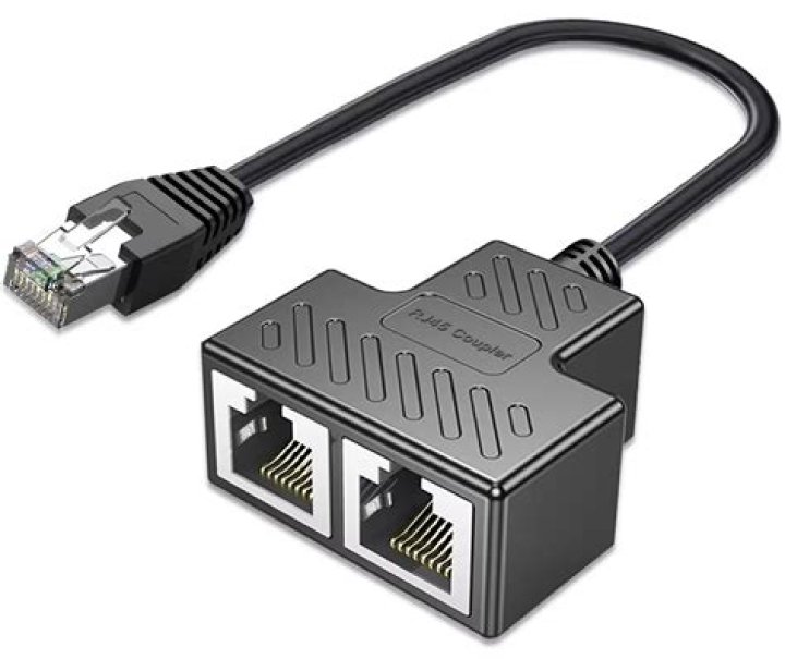 Is there an adapter that exists to split an ethernet cable into 2 cables, allowing simultaneous use?