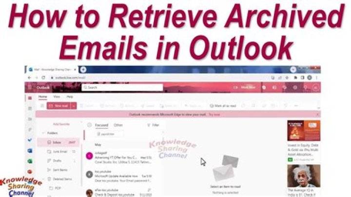 Is there any way to make Outlook Search Folders return archived emails?