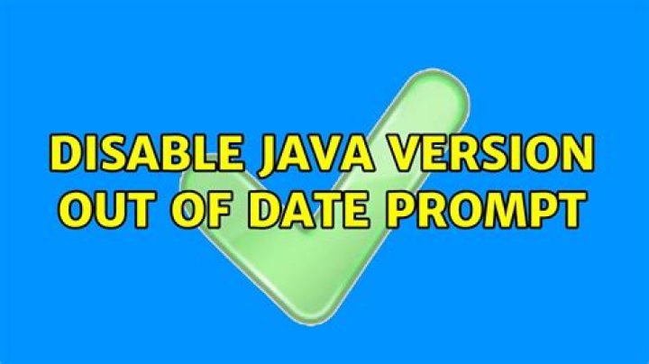 Java Version Out of date