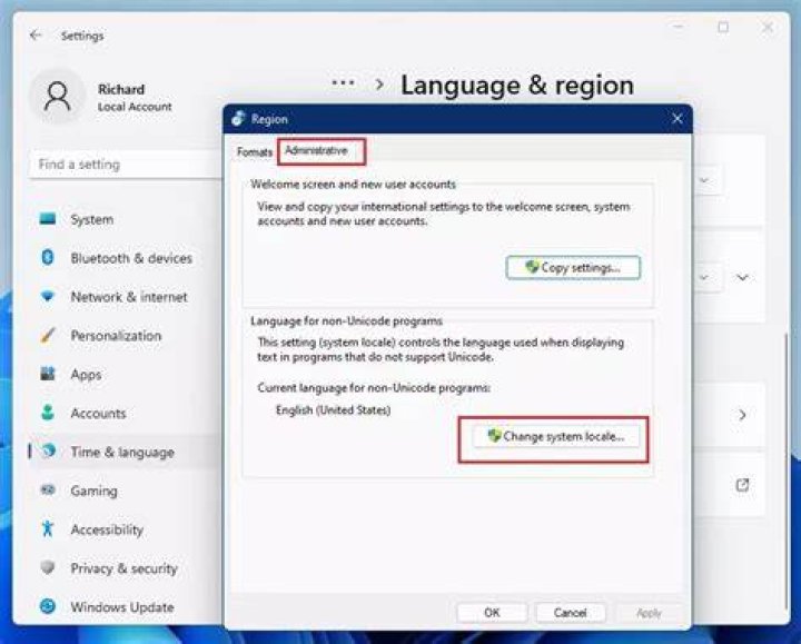 Language Settings