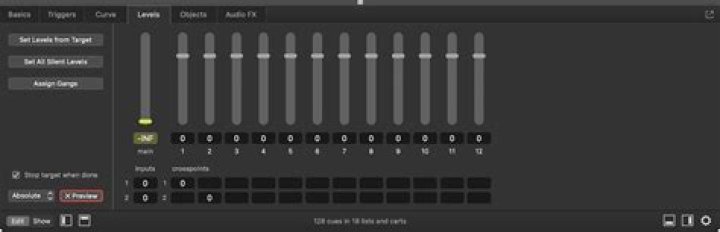 levels tab