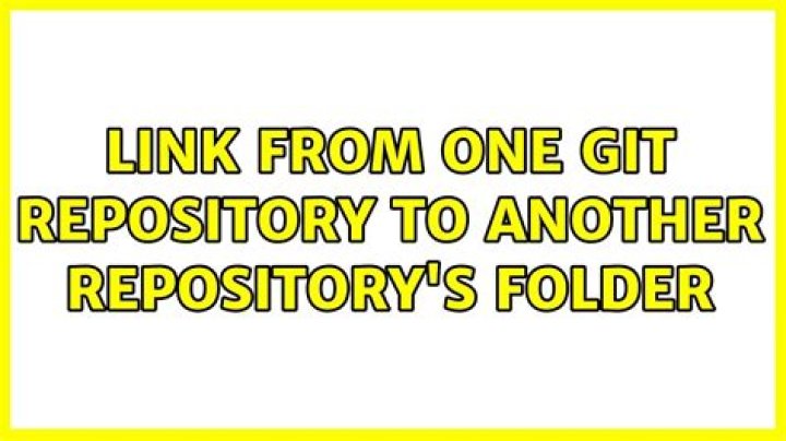 Link from one Git repository to another repository's folder