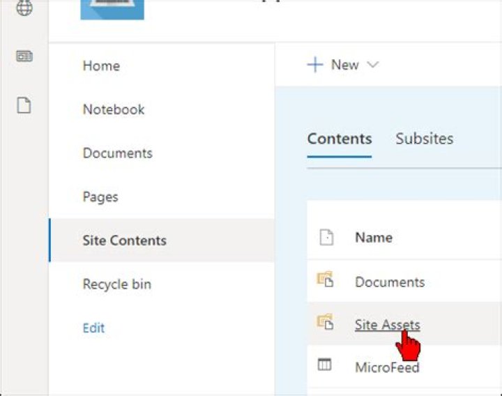 Locating OneNote notebook in Site Contents > Site Assets