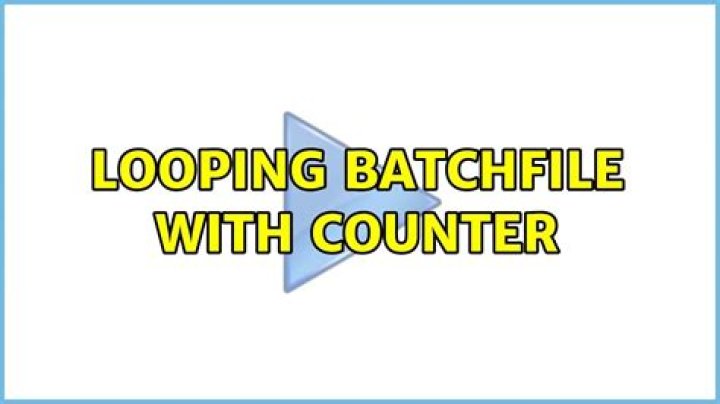Looping batchfile with counter