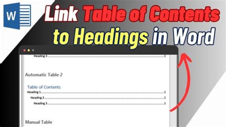 Make Table of Content link to current document for headings inside tables