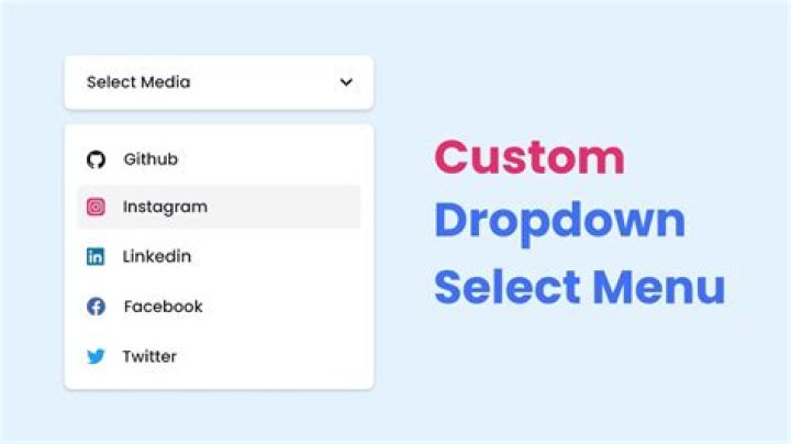 Menu dropdown screenshot