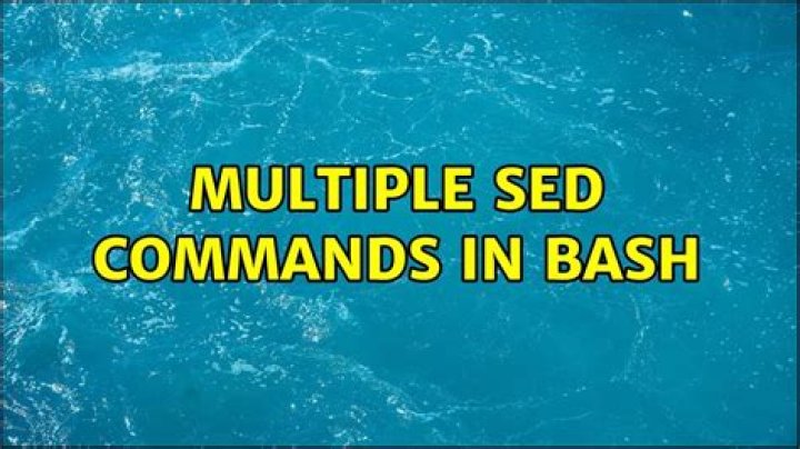 Multiple sed commands in Bash