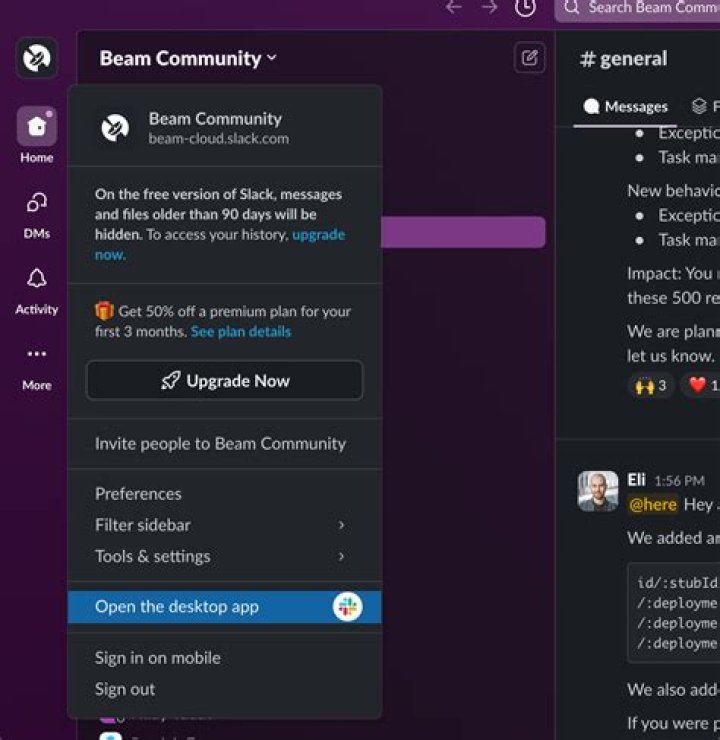 My Slack app redirects to the browser. How can I prevent this?