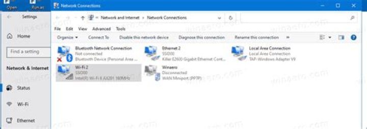 Network connections folder