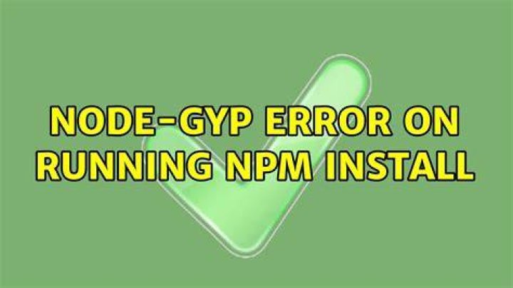 Node-gyp error on running npm install