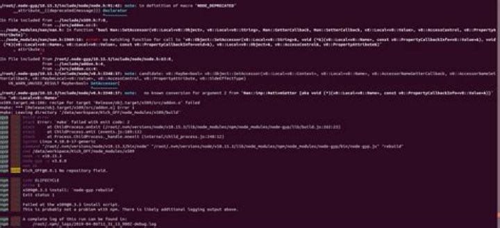npm install not works - `node-gyp rebuild` error