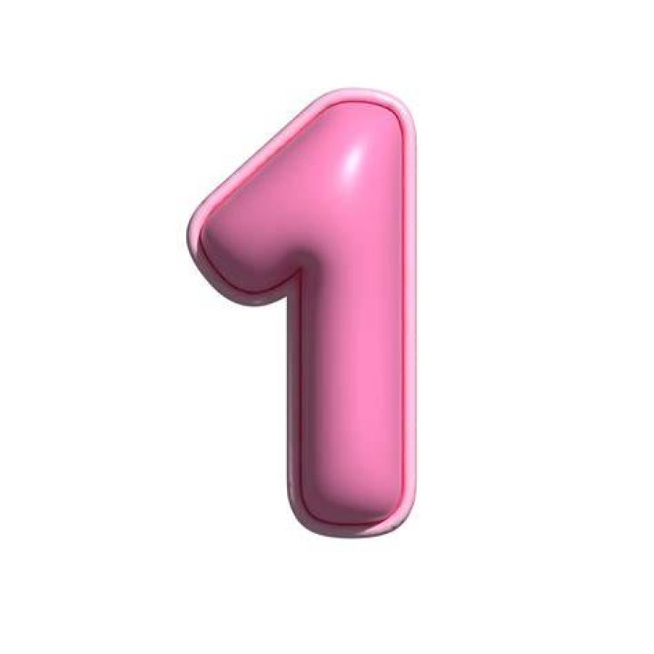 Number one in a pink circle