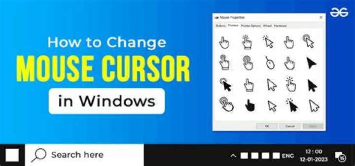 On Windows can I change the mouse cursor icon when I'm pressing the left mouse button?