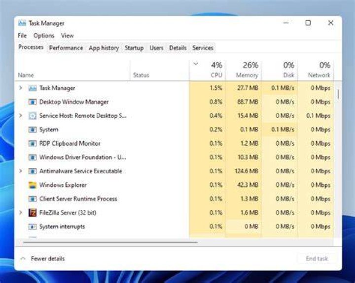 Open task manager