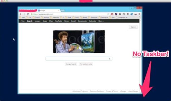 Open window and no taskbar