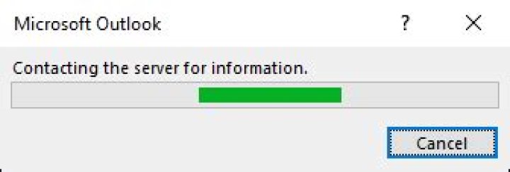 Outlook: Disable "Contacting the server for information"