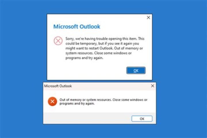 Outlook error message when moving recurring appointments
