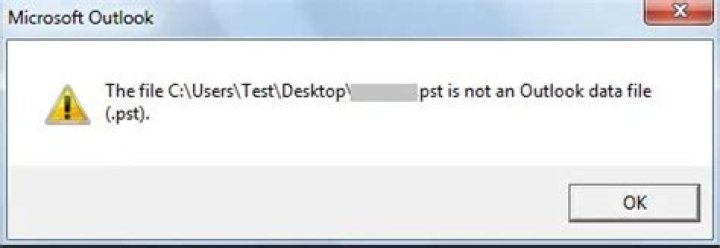 Outlook PST file / error / <We didn't find anything to show here>