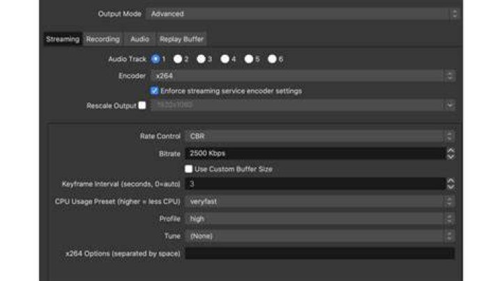 output stream options