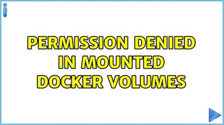 Permission denied in mounted docker volumes