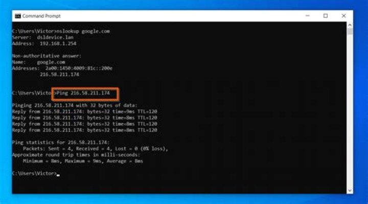 ping from windows to linux sucessfull