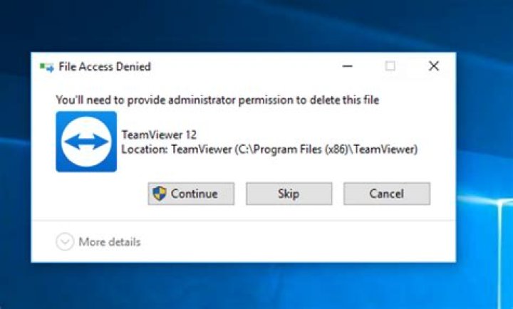 popup asking me to delete programme