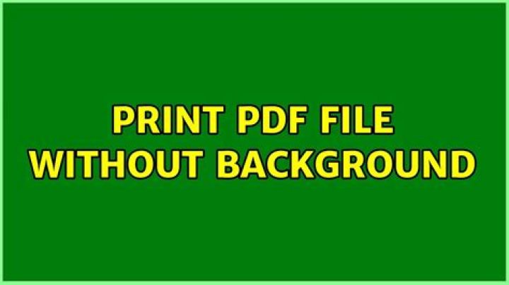 Print PDF file without background