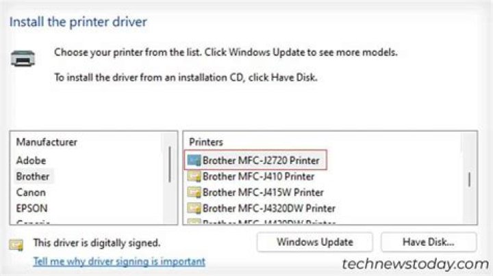 Printer driver installation options