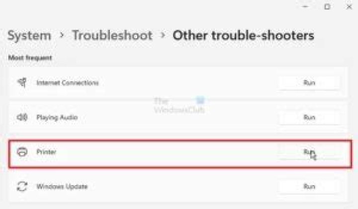 Printing Troubleshooter log