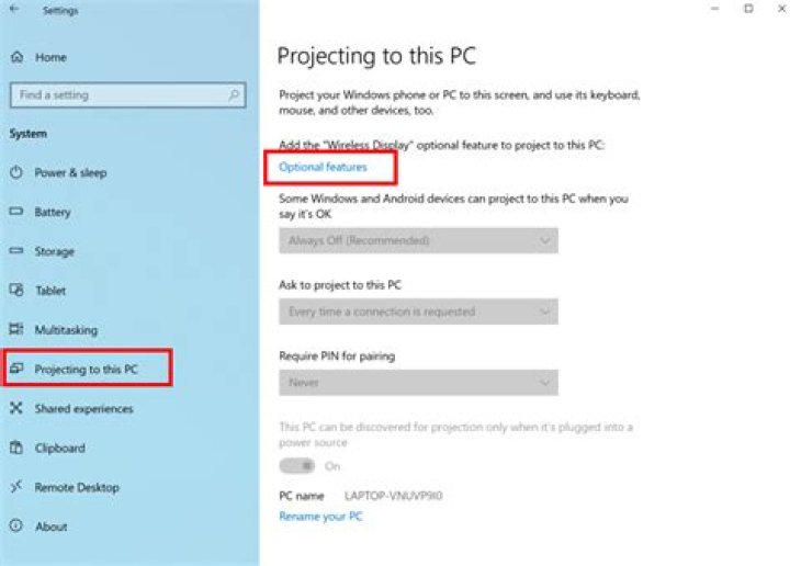 Projecting to this PC