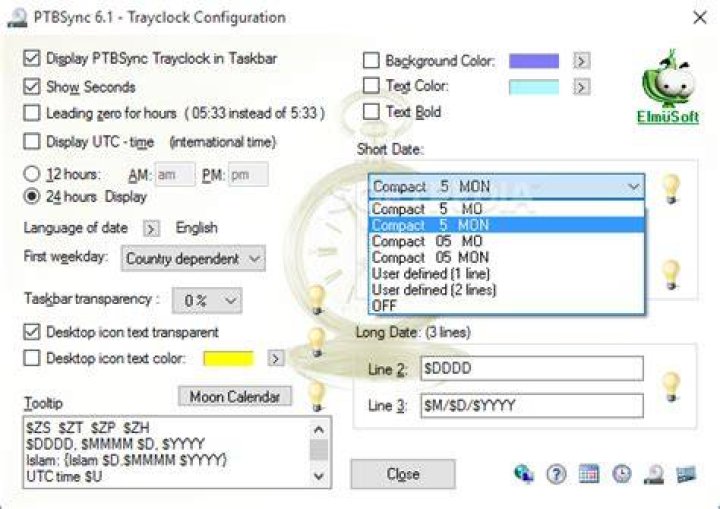 PTBSync TrayClock