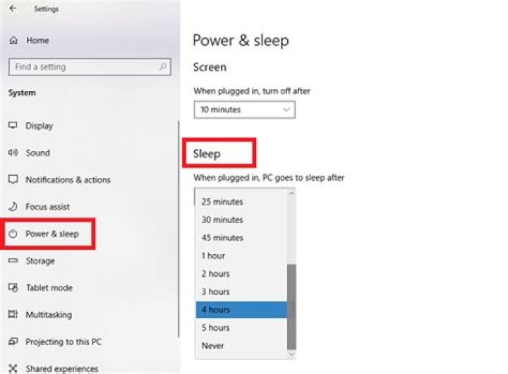 Put the computer to sleep: 30 minutes