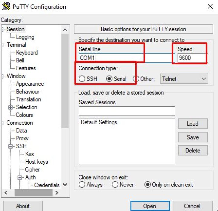 Putty cannot register anything i type in, serial connection issue