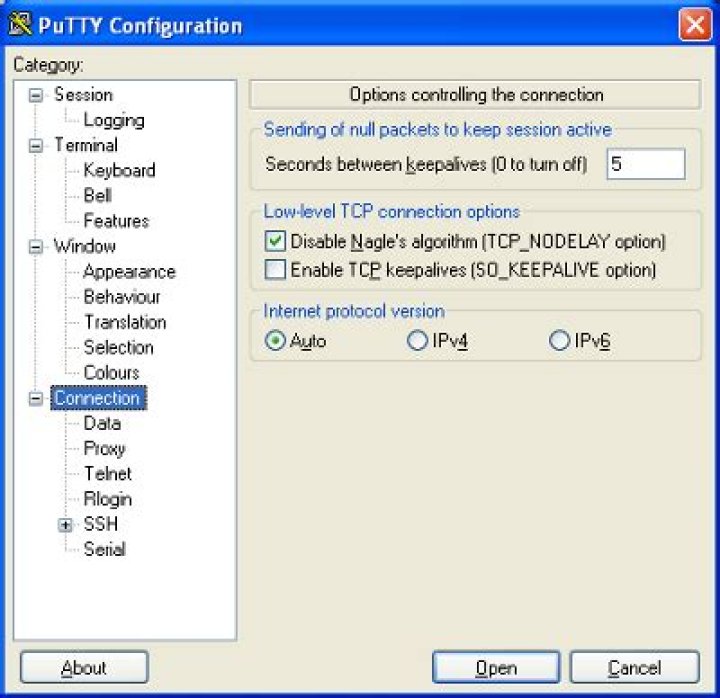 PuTTY Network Error: Software caused connection abort