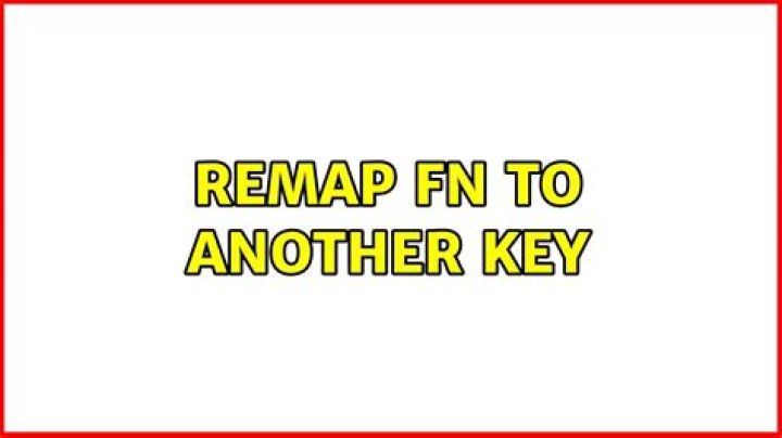 Remap FN to another key