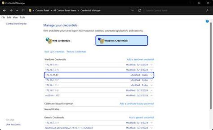 Remove all the keys (credentials) from a PC