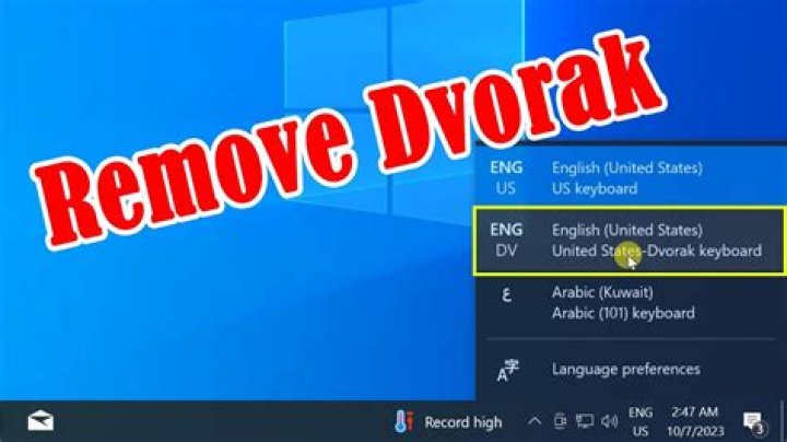 Remove Dvorak keyboard