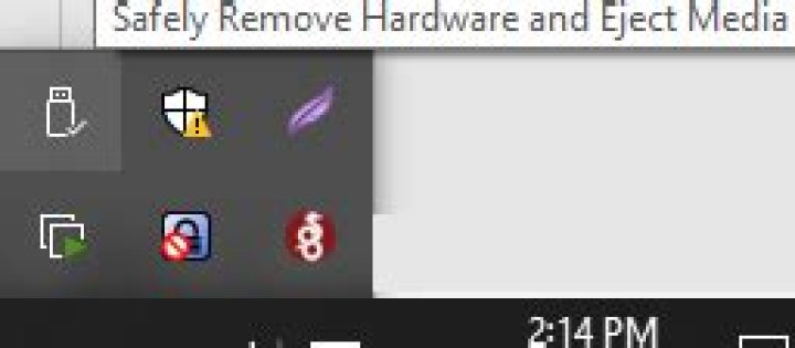 Remove "Safely remove hardware and eject media" tray icon