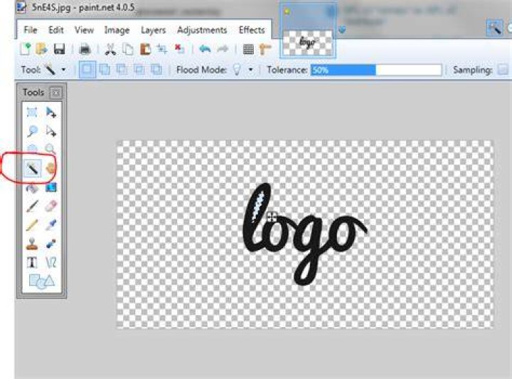 Removing Background color in Paint.net