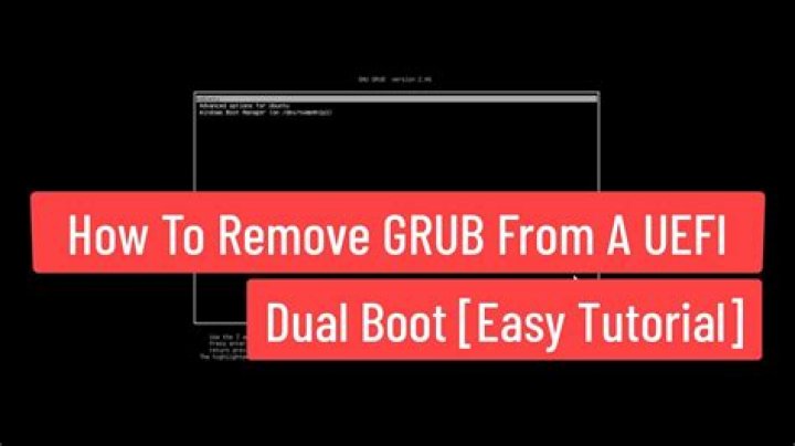 Removing GRUB from a dual-boot setup