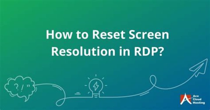 Reset screen resolution
