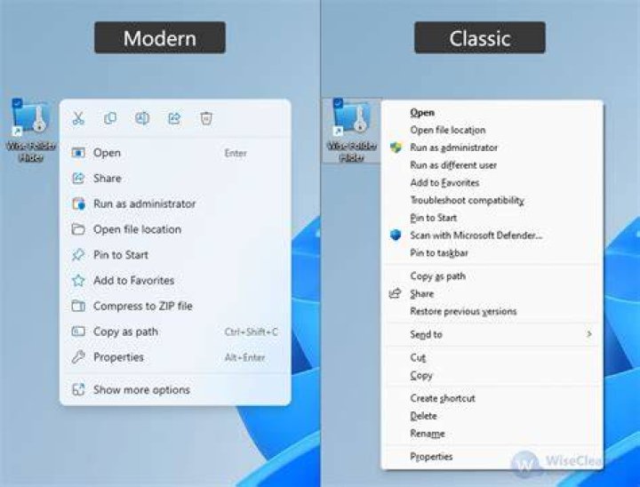right click menu