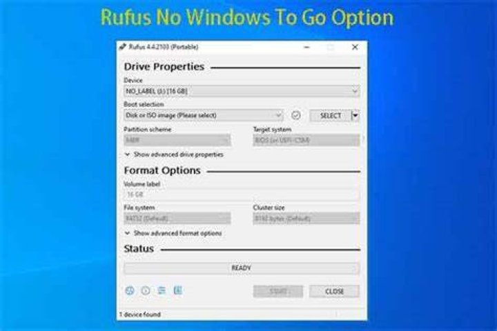 Rufus - missing option to display the download button