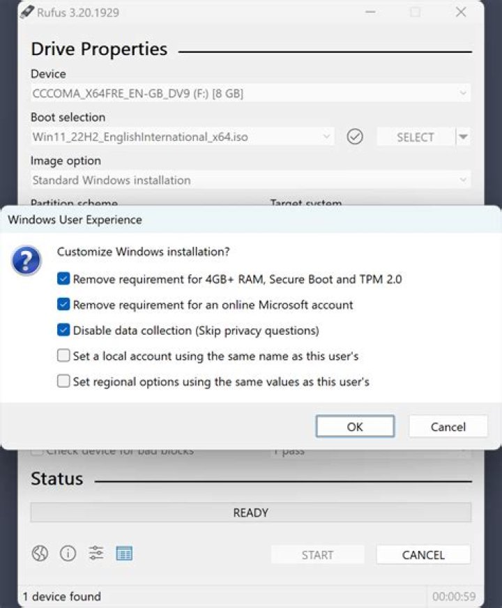 rufus UEFI:NTFS image option
