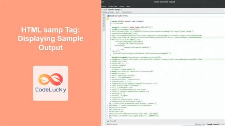 sample output